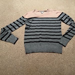 forever 21 black and gray striped sweater size S